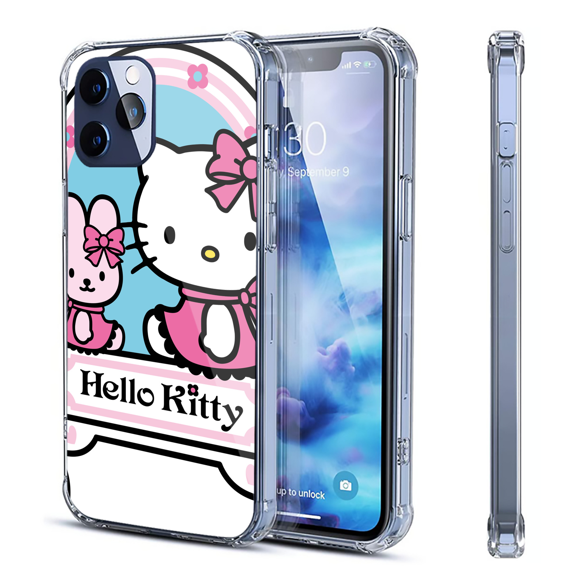 （画像用） Hello Kitty ハローキティ 【iPhone 12シリーズ対応】透明スマホケース（クリアソフトケース）
